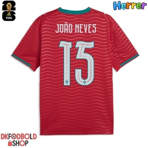 Portugal Joao Neves #15 Hjemmebanetrøje VM 2026 Kort ærmer